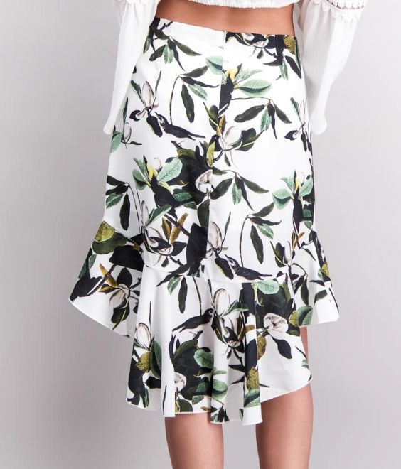 Full Print Asymmetrical Skirt图2