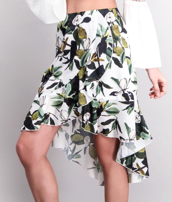 Full Print Asymmetrical Skirt图3