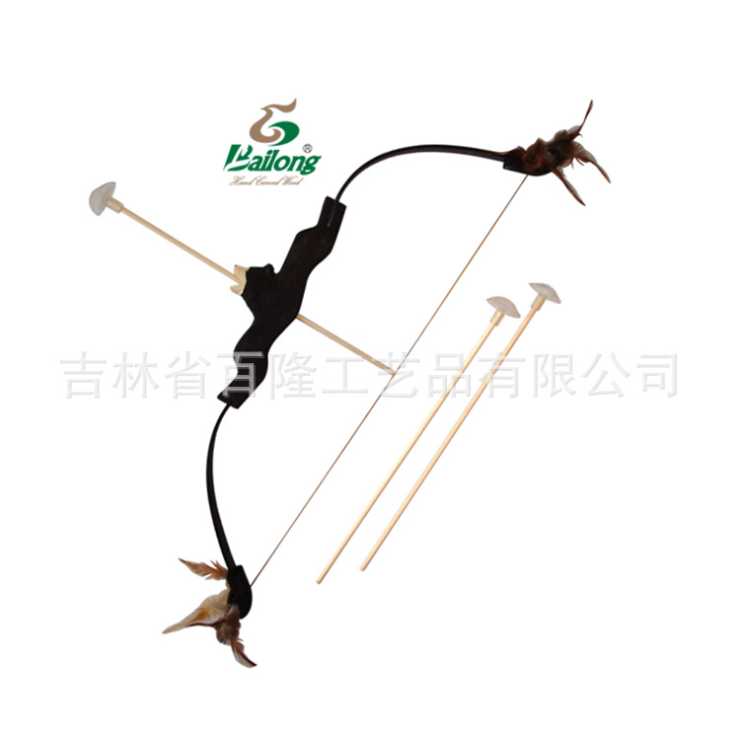 厂家定制木质儿童玩具动物头仿真弓箭吸盘无杀伤景区热卖弓箭套装图3