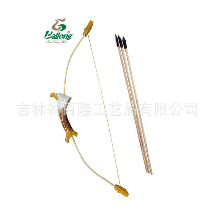 厂家定制木质儿童玩具动物头仿真弓箭吸盘无杀伤景区热卖弓箭套装图2