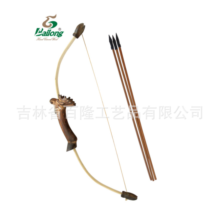 厂家定制木质儿童玩具动物头仿真弓箭吸盘无杀伤景区热卖弓箭套装图3