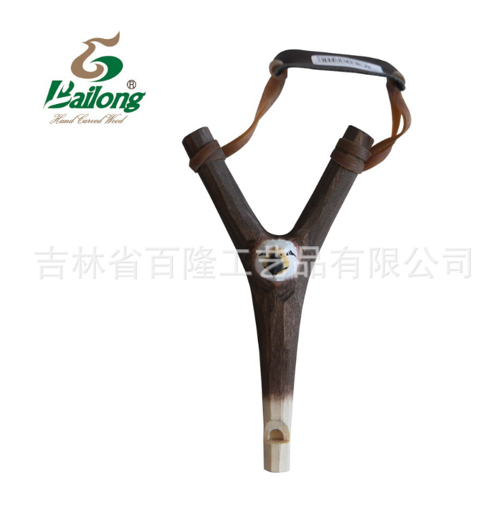 手工雕刻木质弹弓动物口哨厂家定制儿童玩具口哨弹弓木雕口哨弹弓图3