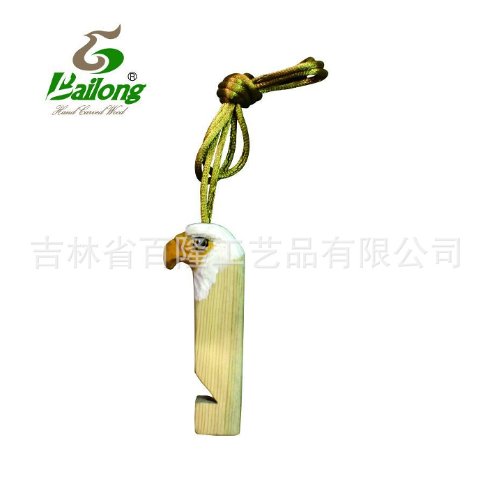 源头厂家木质户外幼教儿童宝宝益智玩具动物挂绳哨子木制木雕口哨图2