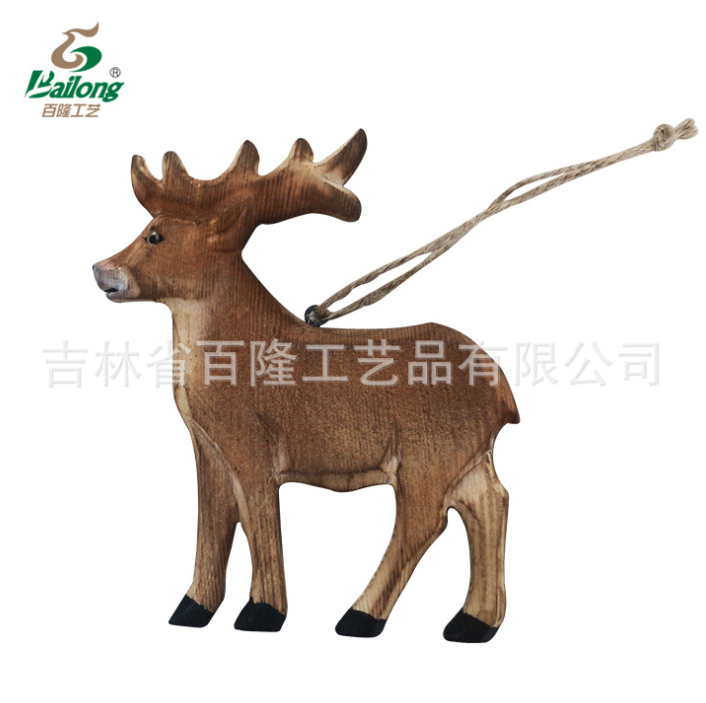 现货库存木质墙壁挂创意木雕动物挂件北欧家居装饰木制雕刻挂饰图3