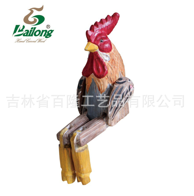 厂家直销木雕工艺品家居装饰可爱动物摆件景区纪念品木雕动物摆件图2
