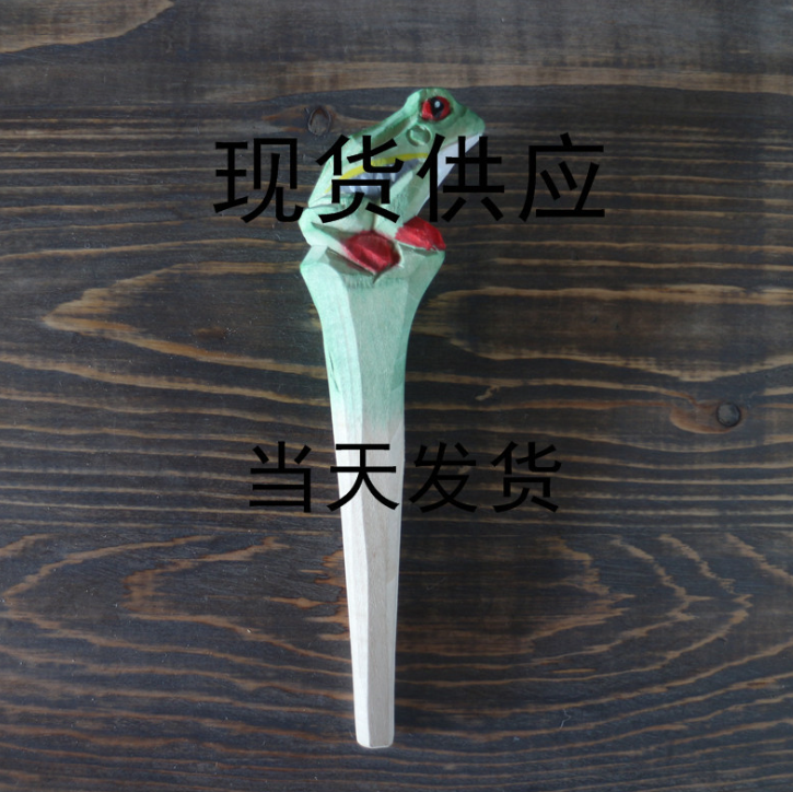 创意木雕动物笔库存手工木头笔木质工艺礼品笔景区热卖圆珠木雕笔图2