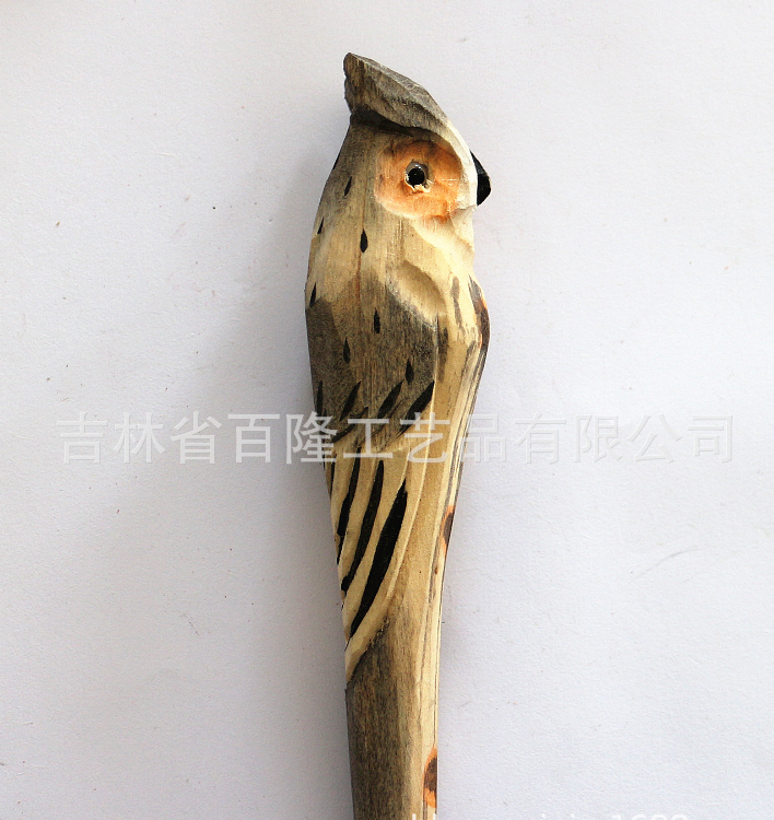 创意木雕动物笔库存手工木头笔木质工艺礼品笔景区热卖圆珠木雕笔图2