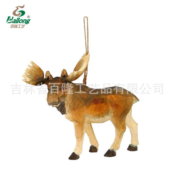 厂家直销批发木制手雕创意动物小挂件旅游纪念品礼品景区地摊庙会图2