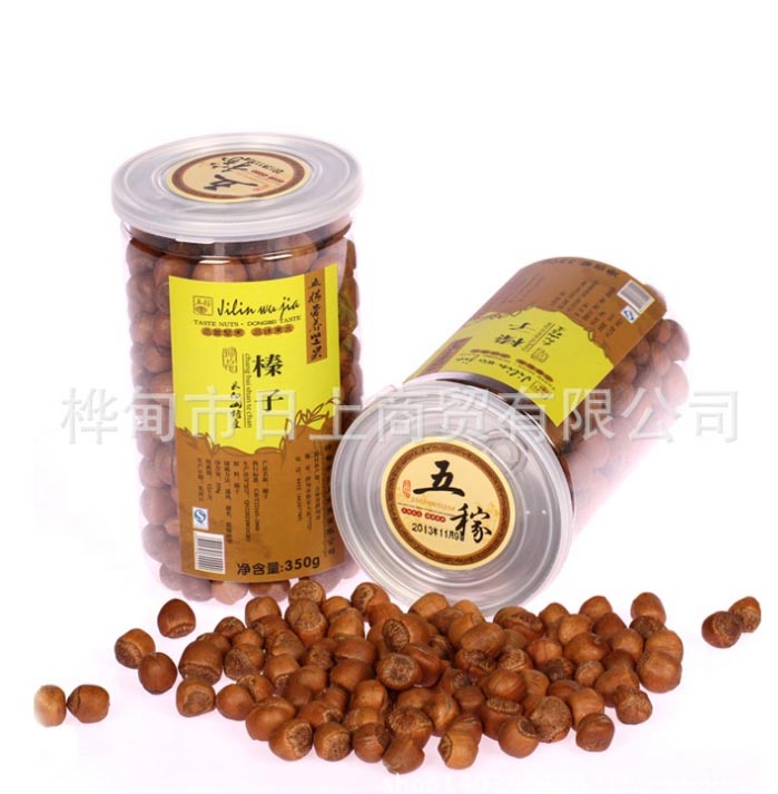 东北特产开口榛子罐装 350g图2