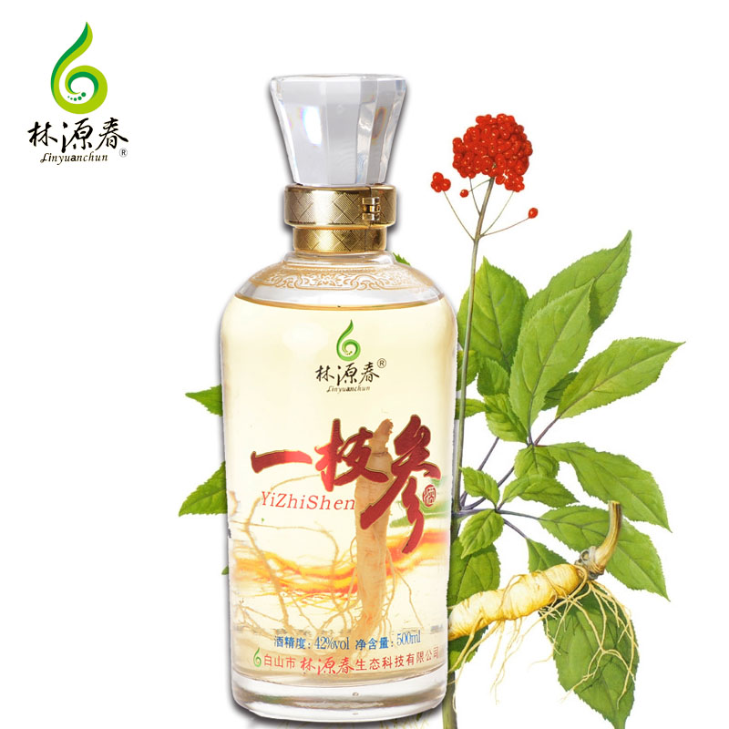 林源春一支参人参酒500ml*6瓶/箱图2