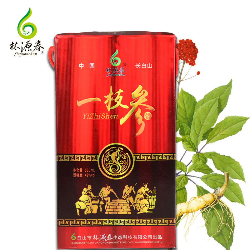林源春一支参人参酒500ml*6瓶/箱图3
