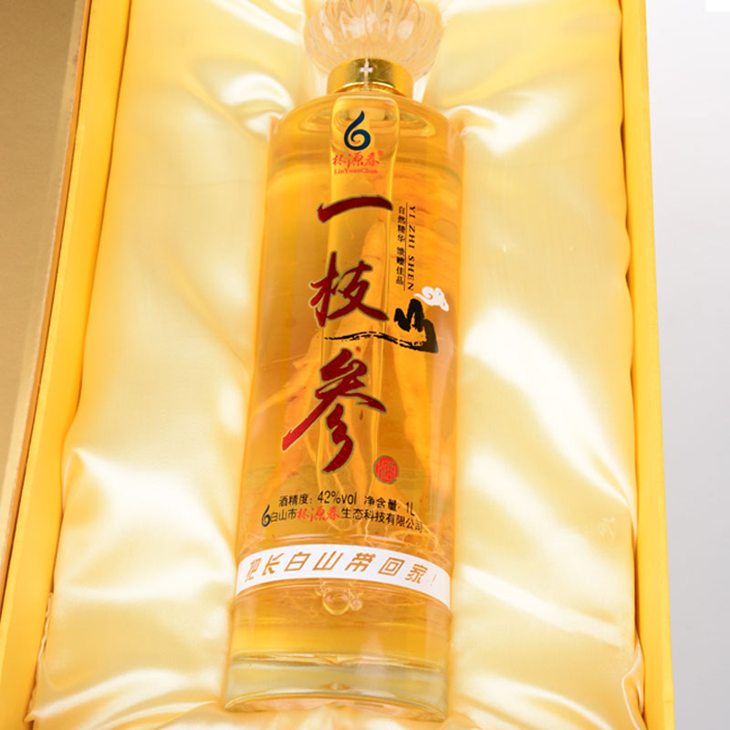 林源春42%vol一枝参人参酒1000ml/瓶×4瓶/箱图2