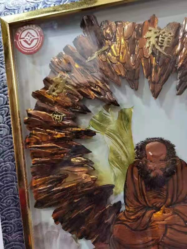 铜板画浮雕，达摩图3
