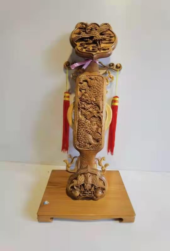 紫锻手工木雕《吉祥如意》图2