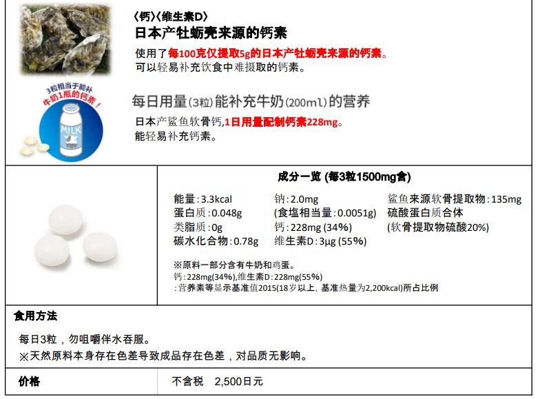 日本产鲨鱼软骨钙图2